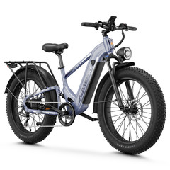 M2 26″ Fat Tire Electric Bike 1800W 48V 17.5Ah For Adults Teens 7-Speed Ebike