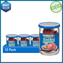 Armour Star Sliced Dried Beef 2.25 Oz Jar 12 Pack Ready To Eat Meat