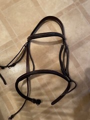 Ovation Fancy Stitched Full Sized Bridle With Reins Dark Brown Never Used 