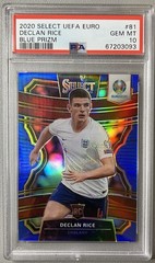 2020-21 Panini Select UEFA Euro Declan Rice RC Blue Prizm Terrace #/225 PSA 10