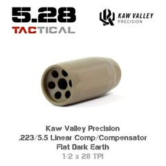 Kaw Valley Precision Precision .223/5.56 Linear Comp 1/2×28 Flat Dark Earth-6009