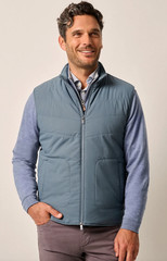 NWT JOHNNIE-O TOP SHELF BLUE MIRAGE FAIRHAVEN QUILTED ZIP GOLF VEST JACKET SZ XL