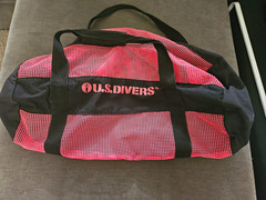 U.S. DIVERS Pink Mesh Scuba Snorkel Gear Bag Duffel, Model Varies