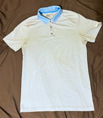 Nike Golf Dri-FIT Men’s Polo Shirt S Blue/White Striped Short Sleeve Golf