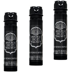 3 PACK Police Magnum pepper spray 5oz Stream FlipTop Defense Security Protection