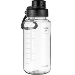 Fanhaw 32 oz Clear BPA-Free Tritan Water Bottle with 32 Ounces, Clear&Black