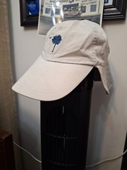 South Carolina Logo Ivory CSI Fishing Hat Long Bill w/ Neck Flap & Shirt Clip