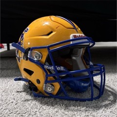 Riddell SpeedFlex Helmet Adult Medium Yellow/Blue/White w/ Facemask 2024