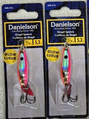 2 Pack, Danielson Skagit Spoon 3/16oz Morning Glory SKR-316MG, NEW