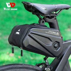 WEST BIKING Bike Saddle Bag Waterproof Hard Shell Bicycle Seat Tail Bag 2.6L