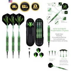 Soft tip Darts Set 18/20 Grams – Professional Darts Plastic Tip with Brass Ba…