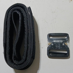 MOZETO 082-50 Black Nylon Tactical Modular Belt w/ Quick-Release Buckle