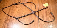Edgewood NEW fancy figure 8 noseband, brown, oversize warmblood for bridle