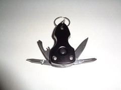 6 in 1 Keychain Pocket Multi-Tool Stainless Steel with LED Flashlight New
