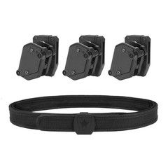 IPSC USPSA Shooting Competition Belt + 3 Pcs Storm Multi-Angle Speed Mag Pouch
