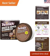 Brass & Copper Cleaning Kit – Gentle Anti-Tarnish Cream/Easy To Apply/Phospho…
