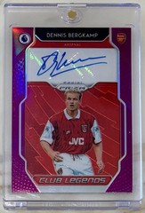 DENNIS BERGKAMP Auto Signed 2019-20 Panini Prizm PL Club Legends /99 Arsenal