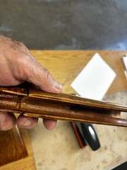 Wood Rifle Stock & Forend Parts Set, Brown Wood, Gloss Finish