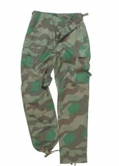 GERMAN SPLINTER CAMOUFLAGE PANTS MILITARY BDU CARGO 6 POCKET FATIGUE TROUSERS