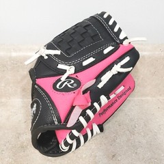 Rawlings Baseball Glove RHT Players Series PL91PB T-Ball Softball 9″ Pink Black