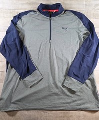 Men’s PUMA PWRWARM Navy/Gray GOLF Pullover Size XXL Warm Cell MINT!! Rare!!