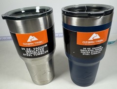 2 Ozark Trail 30 Ounces Double-Wall Stainless Steel Vacuum Sealed Tumblers