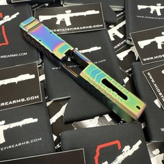 Midstate Glock Compatible 17 Gen3 Rmr Slide Ported G17 Serrations Window Rainbow