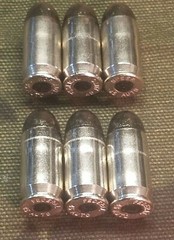 45 ACP SNAP CAPS SET OF 6, BLACK AND NICKEL, REAL 230gr WEIGHT!!!