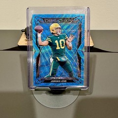 2024 Panini Obsidian Football Jordan Love International Blue Wave Prizm #68 SSP