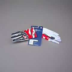Easton Walk-Off Ethos Batting Gloves Men’s S Red/White/Blue Pair, Strap