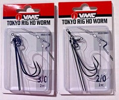 VMC Tokyo Rig 2/0 3/0 4/0 5/0 HD WORM RIG Black Nickel – Choose