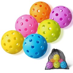 6 Pack Pickle with 40 Holes, Pickleballs High Durability, Outdoor Pickleball …