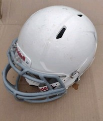 Riddell Speed Youth Small Football White Helmet Gray Facemask 2014 Lil Gridders
