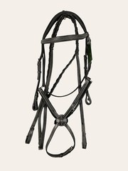 Smith Worthington Elite Bridle Cob Size Raised Padded Figure 8 Black Laced Reins