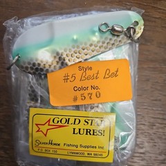FREE SHIPPING. S-BB570 Commercial Trolling Spoons. USA mfg. Gold Star.