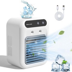 Portable Air Conditioner Rechargeable Mini AC Cooling Fan 2 Speed Spray