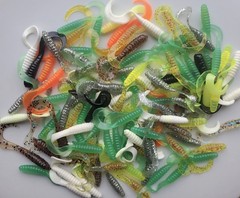 100 Count 2in Twister Tail Grubs Variety Pack