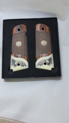 1911 Fullsize Grips Rosewood Acrylic Liberty Bell 250 Anniversary Antique Gold