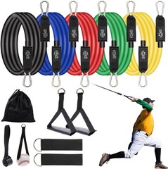 12PCS Baseball Resistance Bands,Baseball Arm Training Bands Stretching Bands wit
