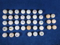 Golf Ball Logo Lot USED 40 Mixed Vintage and Brands