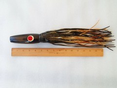 Bob Schneider Big Game Large 17 inch Black Trolling Lure Teaser 5.375 x 1.7 head