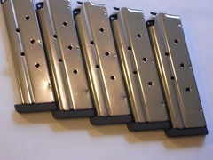SALE 1911 , .40 cal. mag, magazine,mags,1/4″ base 5 mags,8 shot,stainless