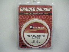 Gudebrod Meatmaster Natural/White Braided Dacron 15-96 Lb Test, 100-3,000 Yds