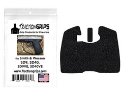 Tractiongrips black rubber gun grip tape overlay for S&W SD9, SD40, SD9VE SD40VE