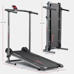 Smart Manual Treadmill Portable Sleek Foldable Bluetooth Non-Slip Walking Run