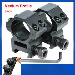 1» inch Scope Rings Middle Profile MarkWeaver Picatinny Mount Shock Proof