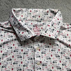 Rhoback Golf Cart Red Cup Performance Polo Shirt White Mens 3XL Novelty