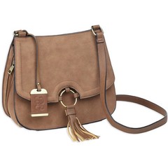 Bulldog Cases Cross Body Purse Holster Small Autos Camel Brown Leather