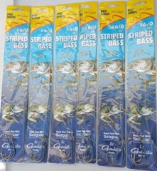 Striped Bass Rig fluorocarbon leader hand tied «36 Seaguar w/ 6/0 Gamakatsu Hook