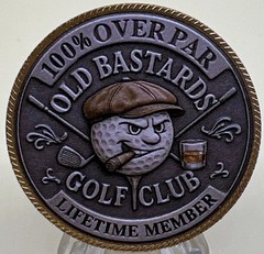 *Old Bastards Golf Club Challenge Coin And Golf Ball Marker Lifetime Member New